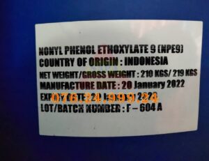 Nonyl Phenol Ethoxylate (NP9) - Indonesia - 01
