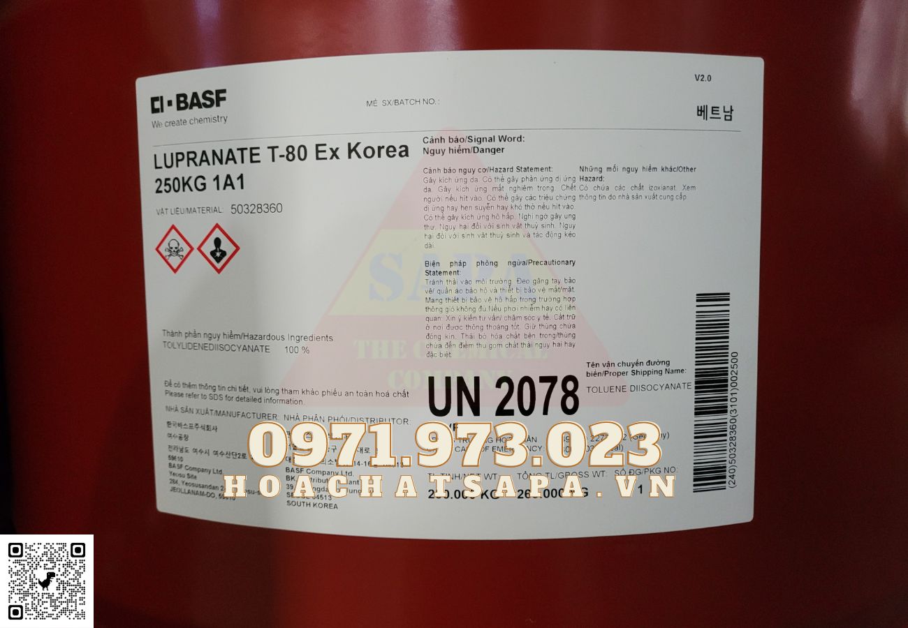 TDI Toluene Diisocyanate - Lupranate T-80 - Hàn Quốc - 002