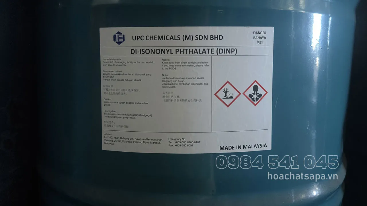 Di-isononyl Phthalate - DINP UPC - Malaysia tem nhà sản xuất