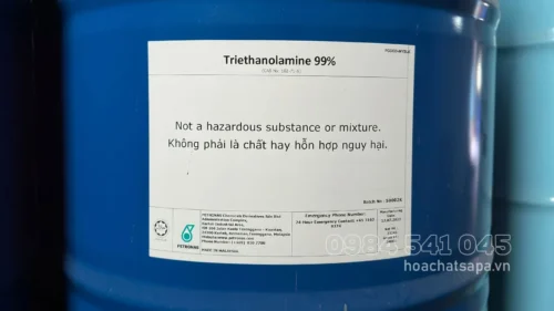 TEA Mã Lai - Triethanolamine 99% Malaysia - Tem chính của nhà sản xuất.